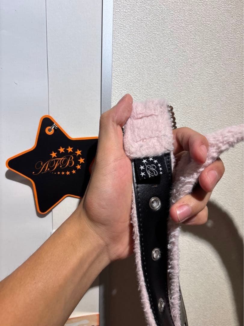 【即完売品】　AFB ライトピンク　ファーベルト