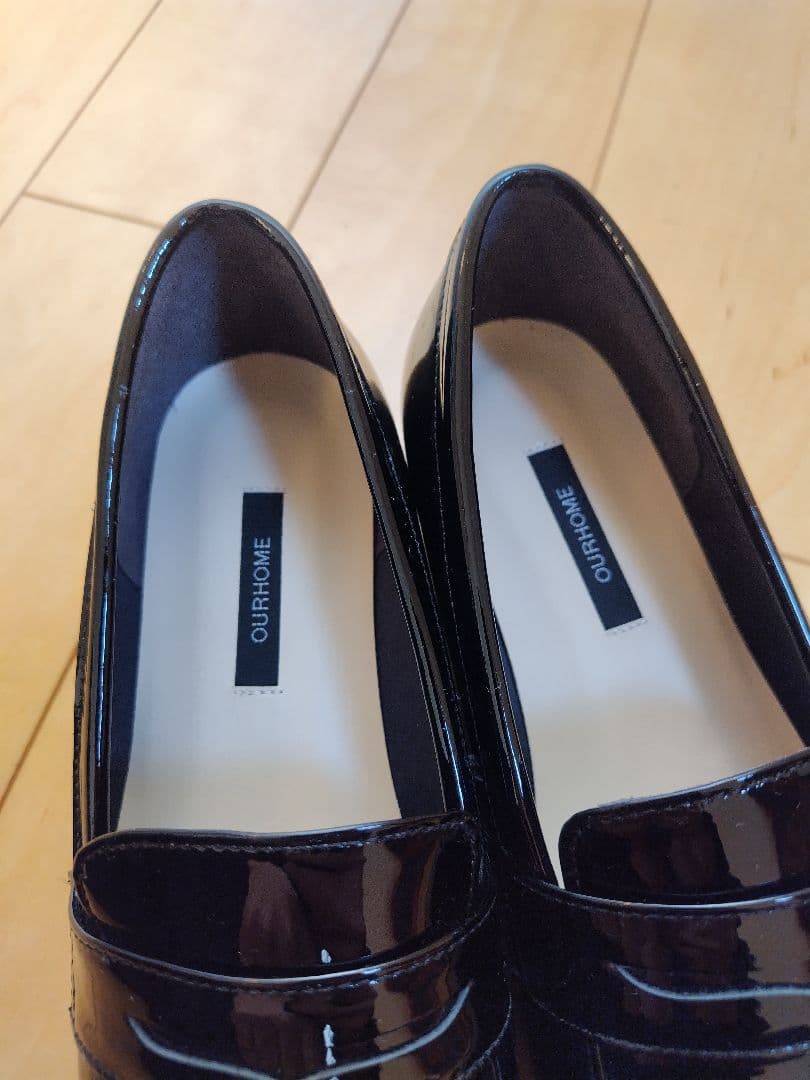 OUR アワーホーム 黒 エナメル 23cm