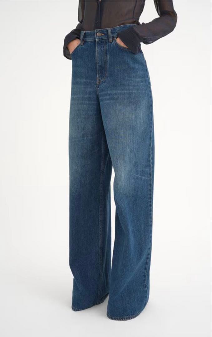 【新品未使用】Chloe ハイライズ ワイドジーンズ