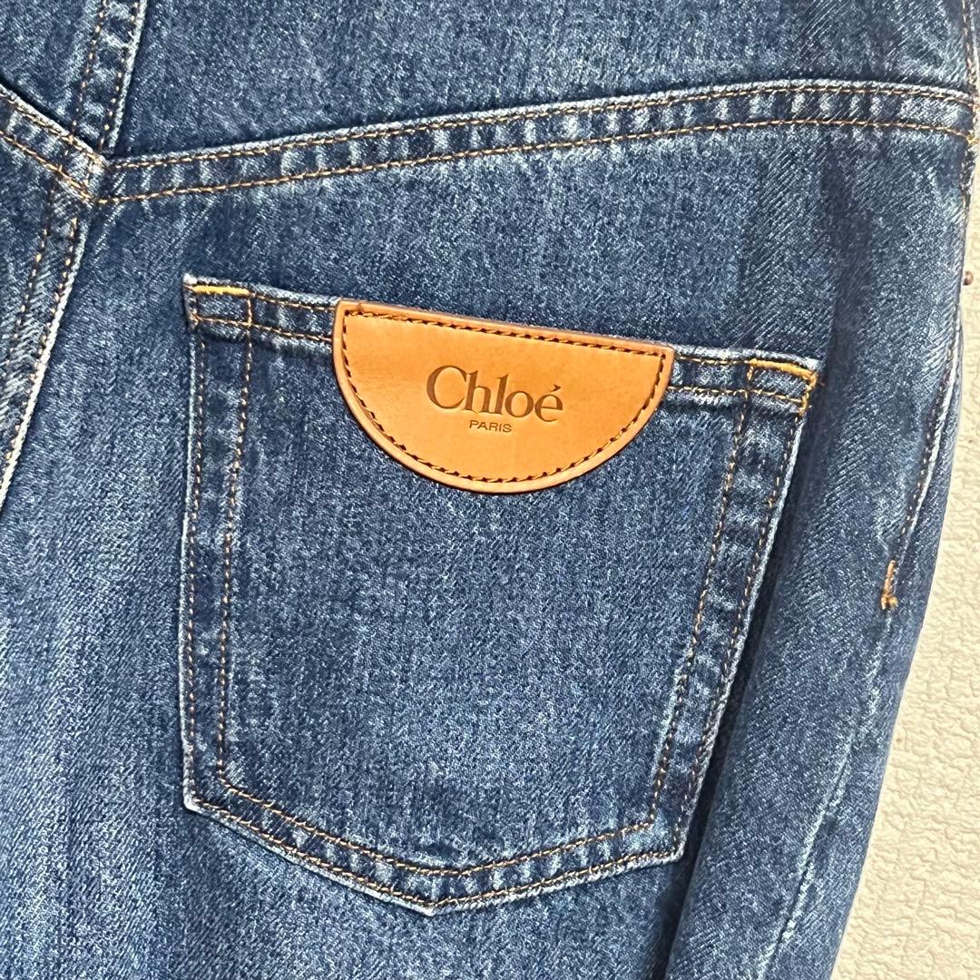 【新品未使用】Chloe ハイライズ ワイドジーンズ