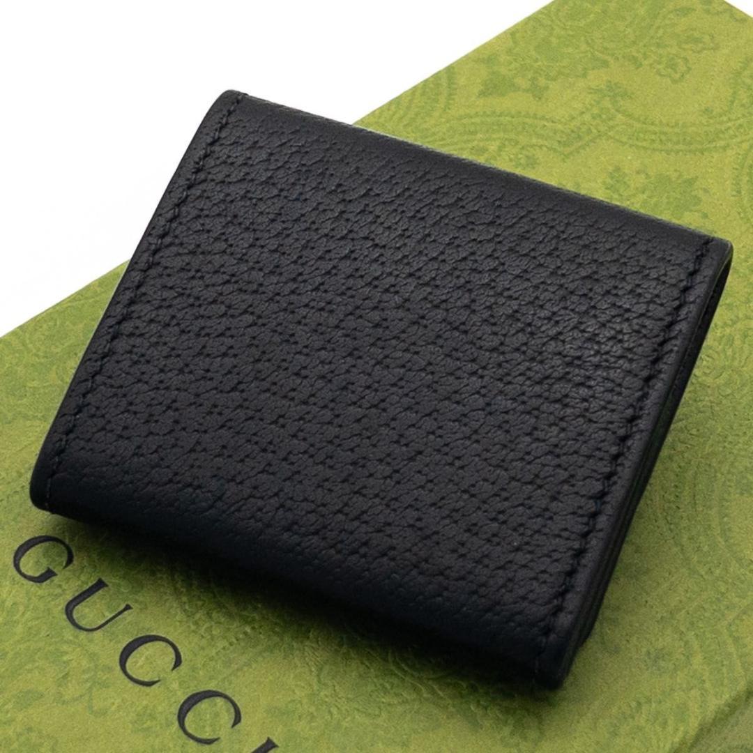 【超極美品】GUCCI GGマーモント　ケース　レザー　黒　小銭入れ