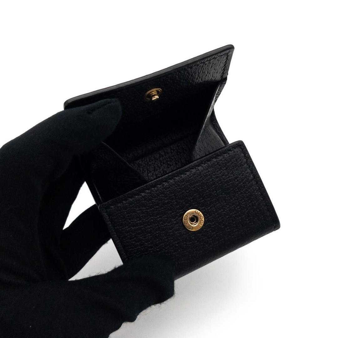 【超極美品】GUCCI GGマーモント　ケース　レザー　黒　小銭入れ