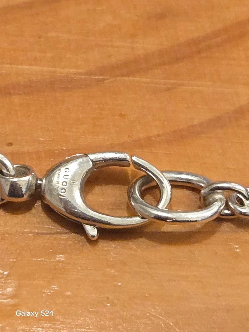 【超美品】GUCCI オーバルチェーン ネックレス 男女兼用 SV925