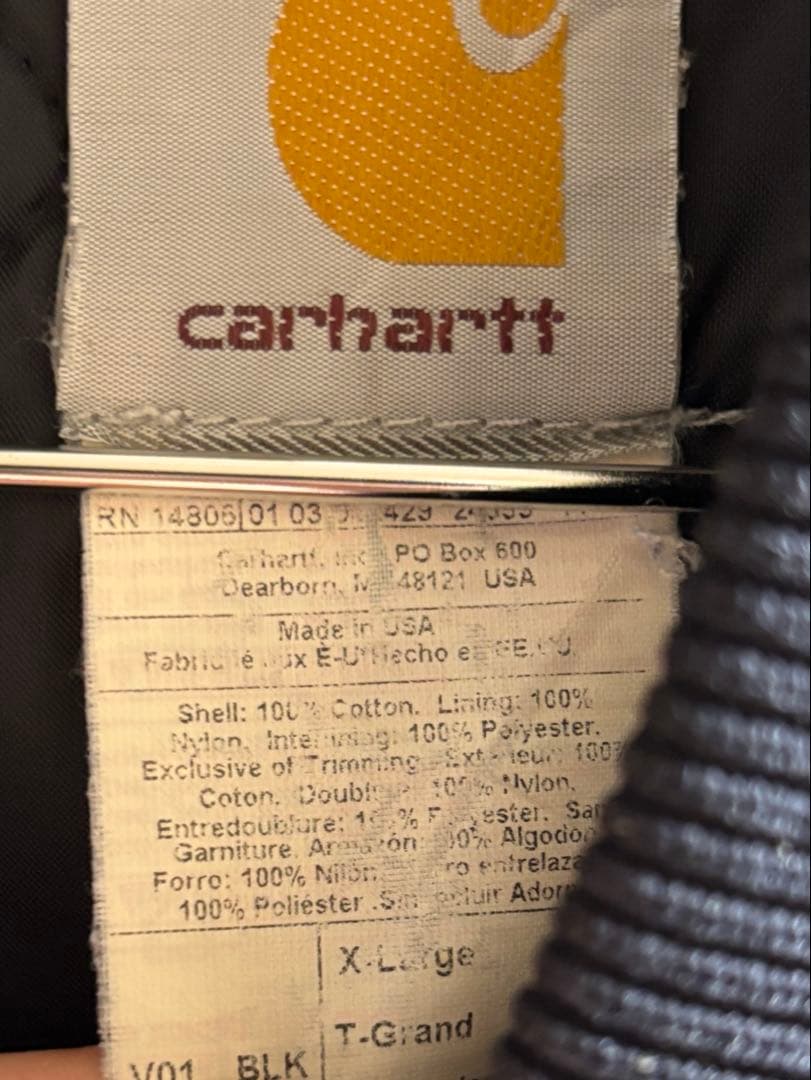 carhartt ダックベスト　XL usa製 ブラック