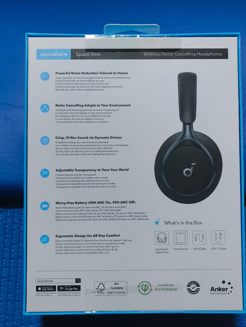 【新品未使用】soundcore Space One ワイヤレスヘッドホン