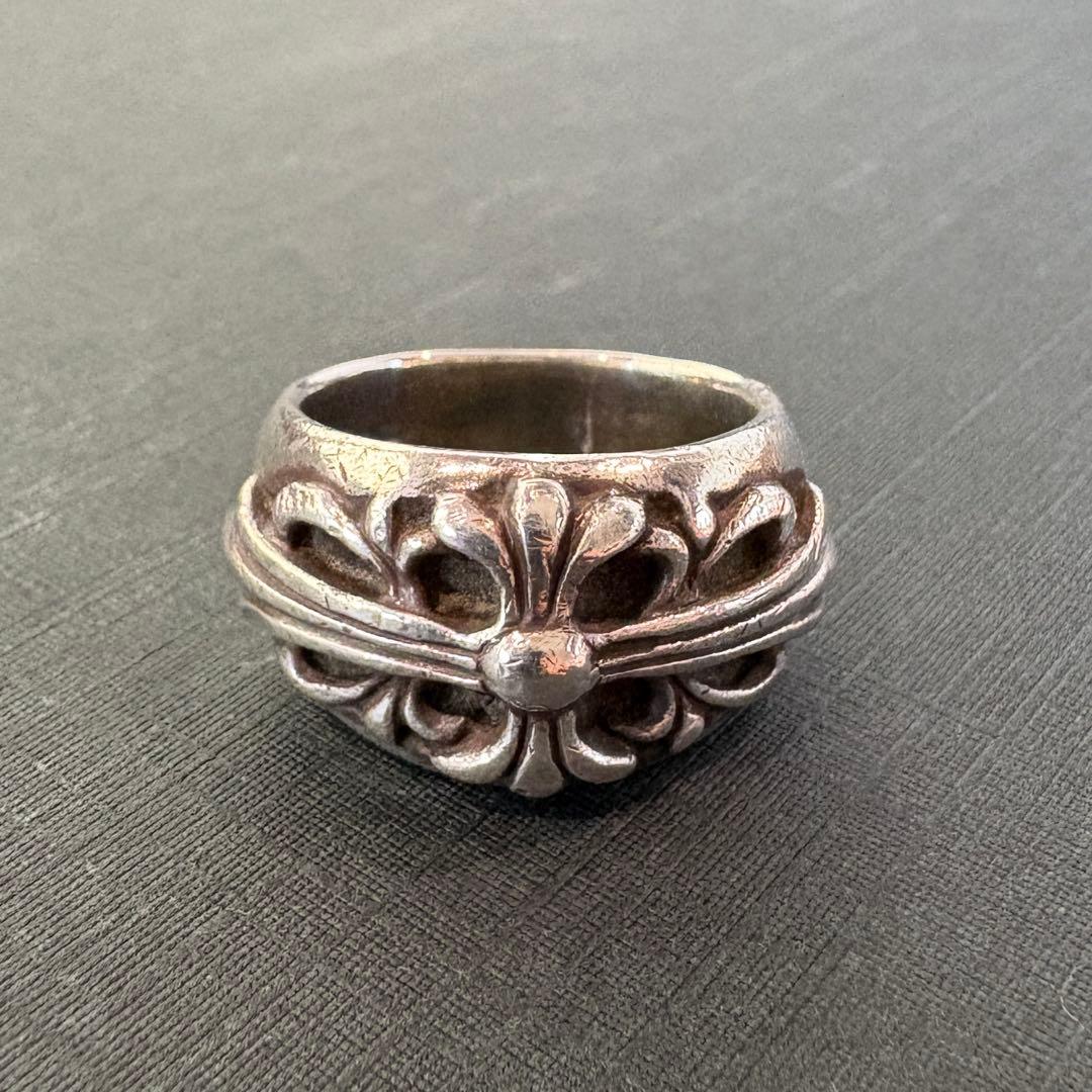 クロムハーツ　フローラルクロスリング　16号