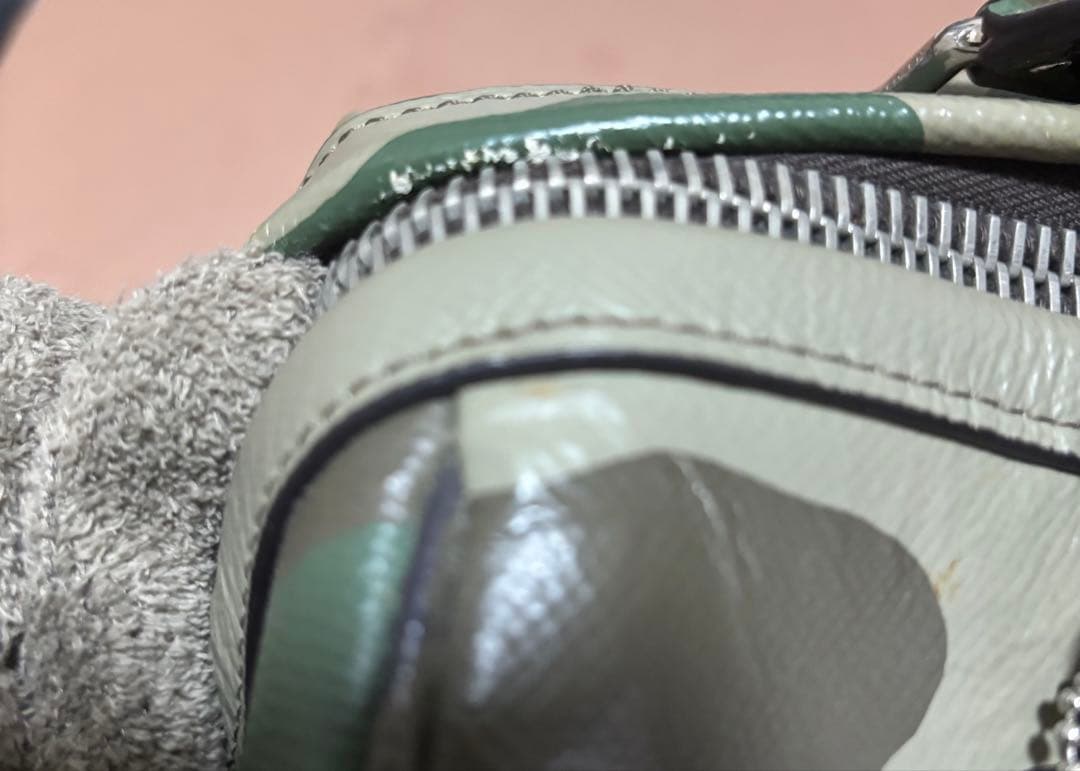 COACHコーチ サリーサッチェル カモフラージュ 2WAYバッグ 迷彩 レザー