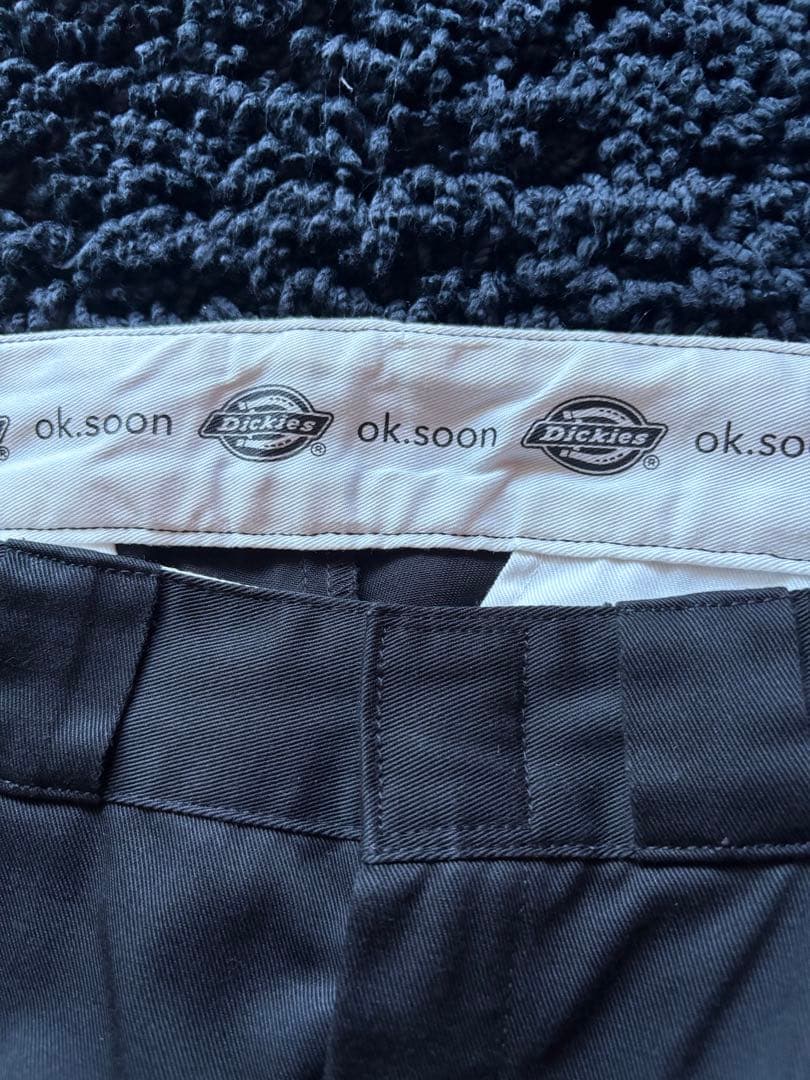 ok.soon×dickies wide chino pants 初期ロゴ入り
