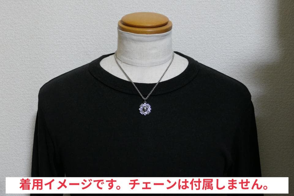 美品　ディールデザイン　クロス　スカル　ネックレス　トップ　ジルコニア