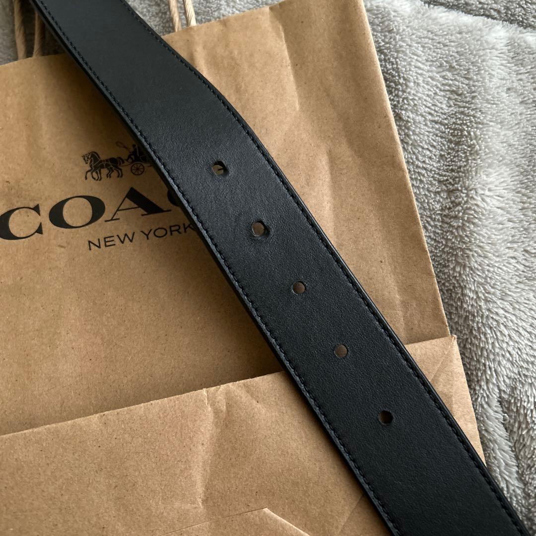 COACH ブラックレザー ベルト