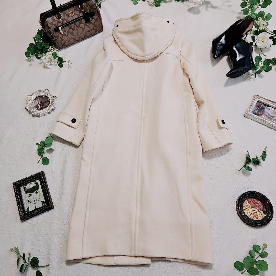 極美品✨MCAFEE ウールメルトン　ロングダッフルコート　オフホワイト　36