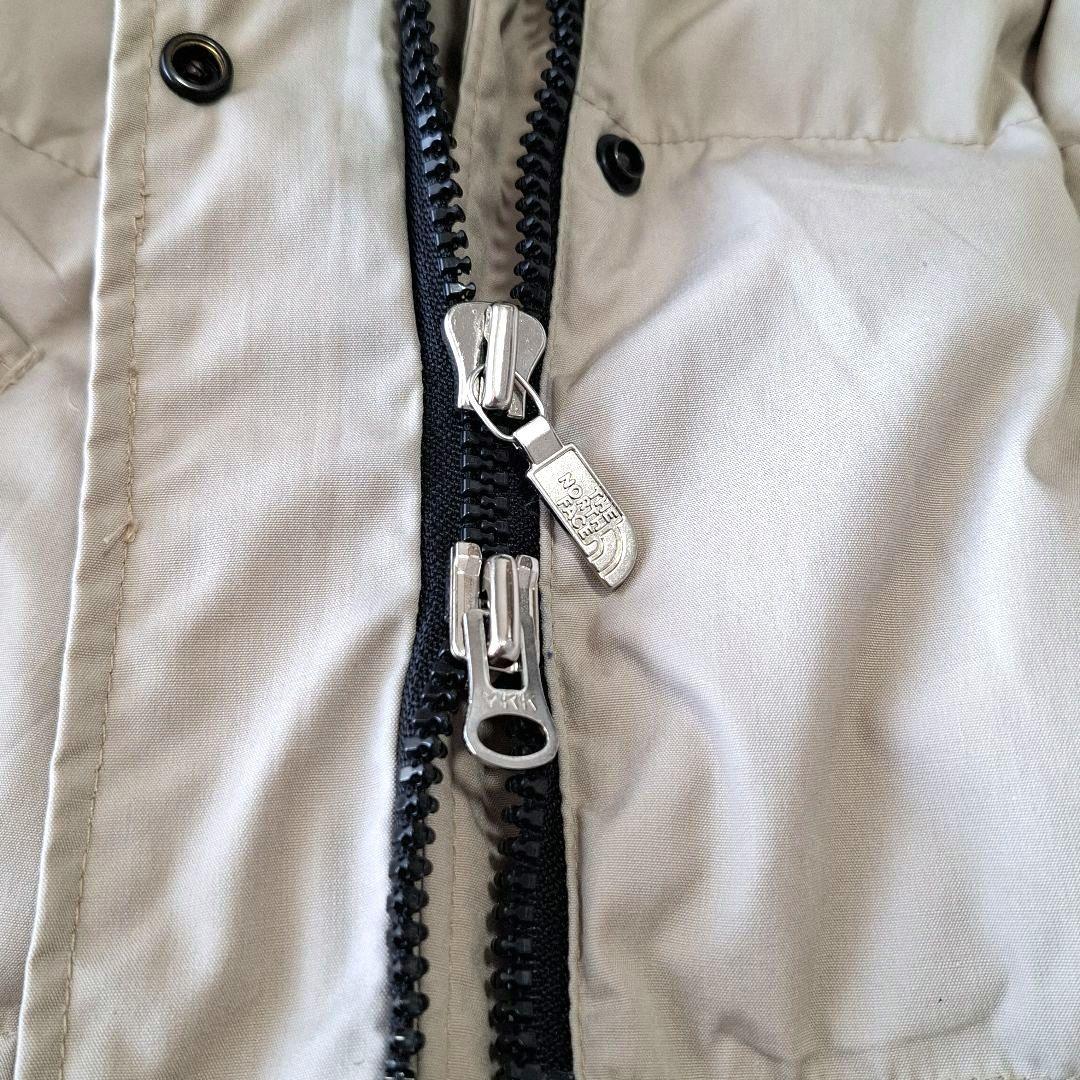 ザノースフェイス ロングダウンコート 茶タグ 80s アメリカ製 アイボリー M