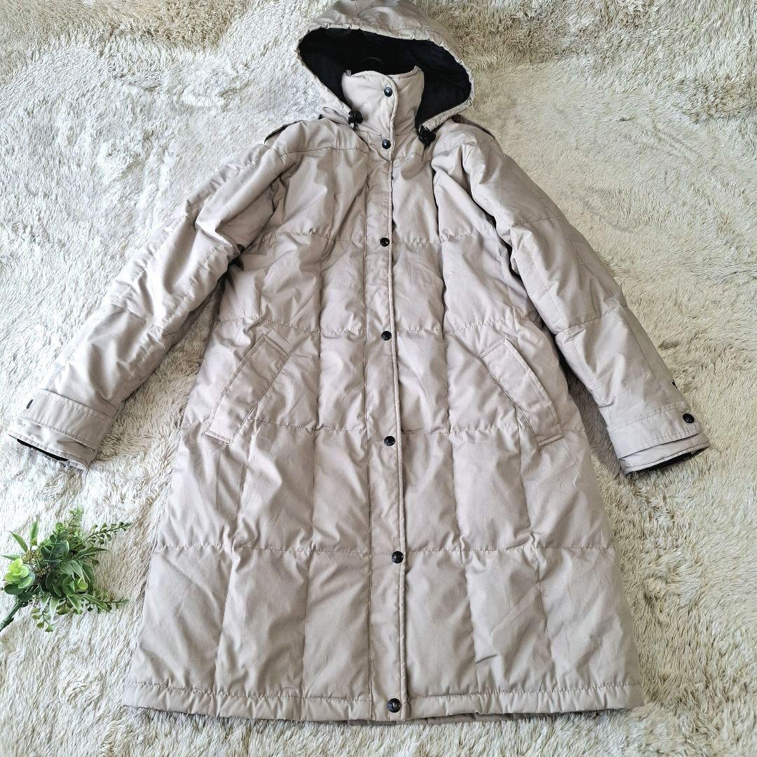 ザノースフェイス ロングダウンコート 茶タグ 80s アメリカ製 アイボリー M