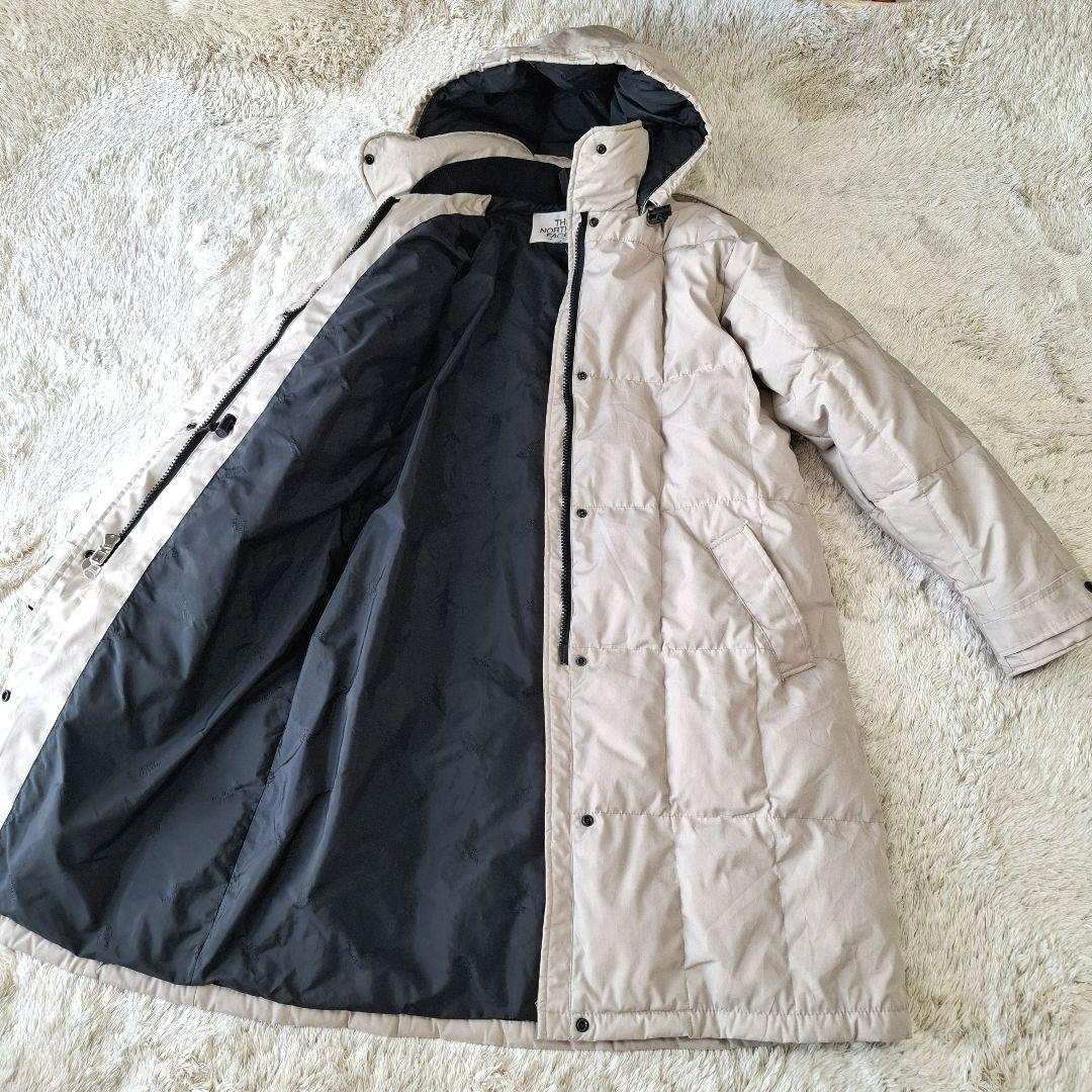 ザノースフェイス ロングダウンコート 茶タグ 80s アメリカ製 アイボリー M