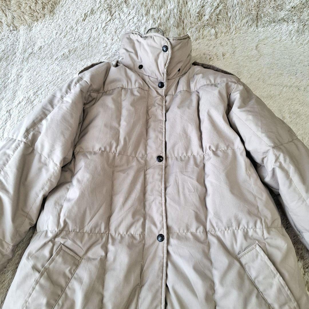 ザノースフェイス ロングダウンコート 茶タグ 80s アメリカ製 アイボリー M