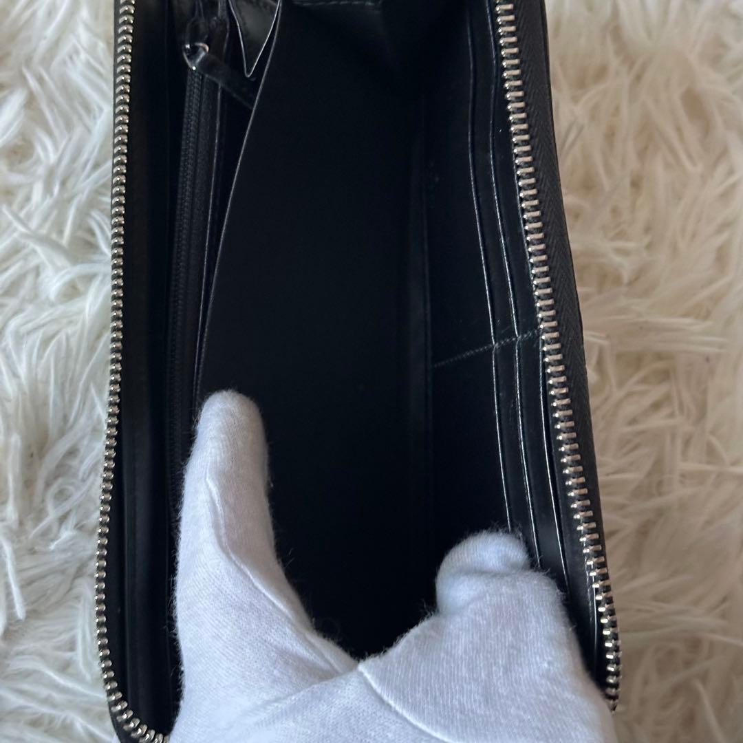 グッチ インプリメ ラウンドジップ GG柄 インターロッキング 長財布 黒