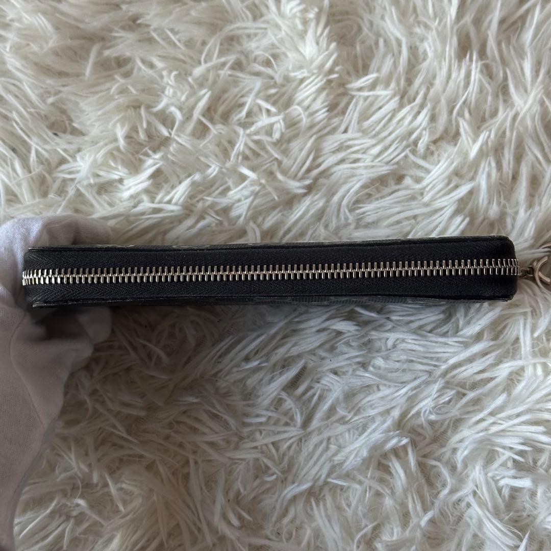 グッチ インプリメ ラウンドジップ GG柄 インターロッキング 長財布 黒