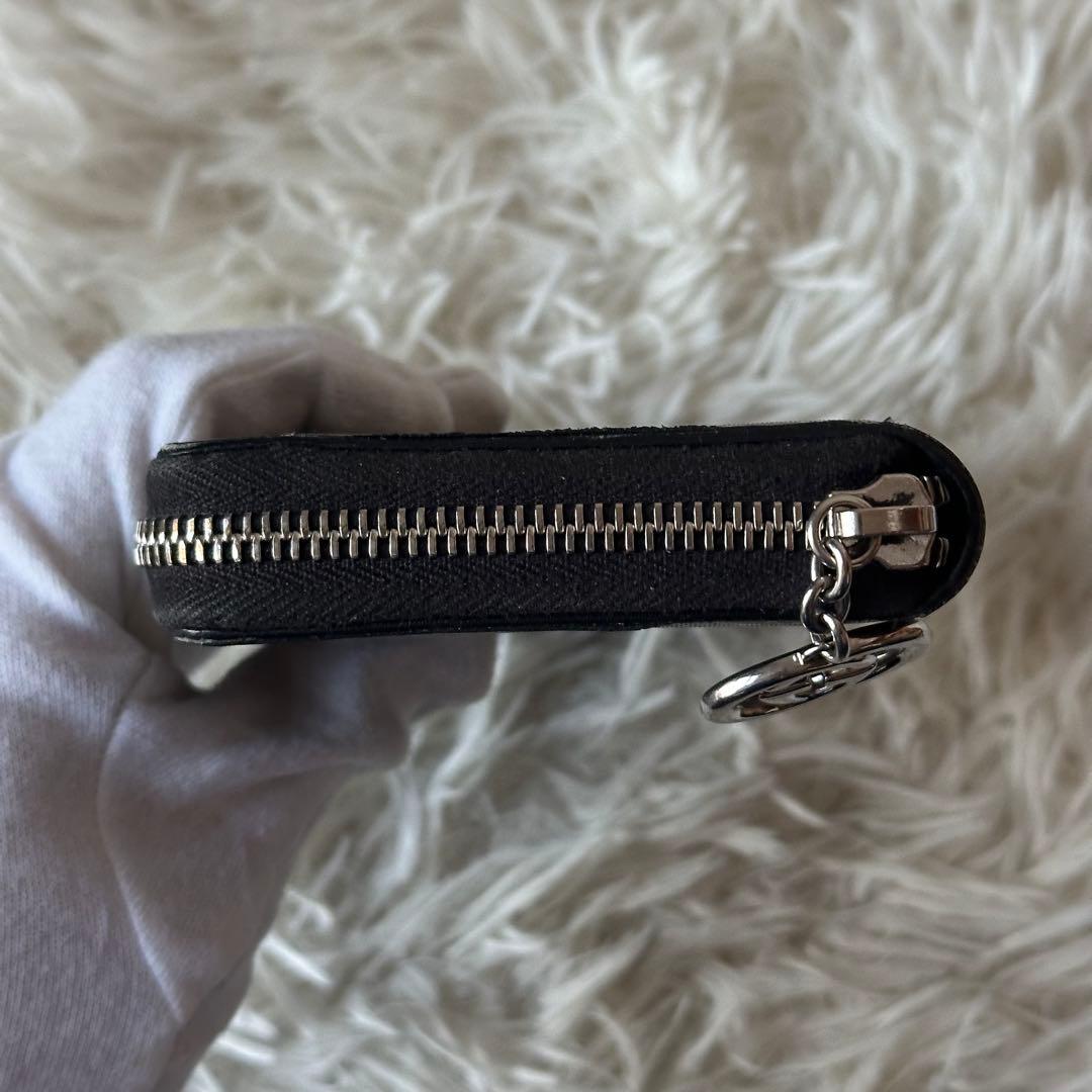 グッチ インプリメ ラウンドジップ GG柄 インターロッキング 長財布 黒