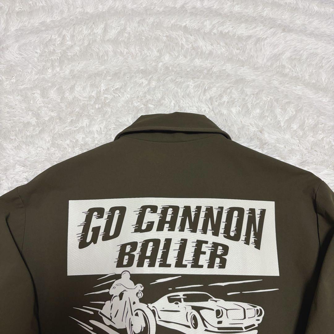 ✨未使用級✨ SCHOTT コーチジャケット 背面プリント カーキ S size