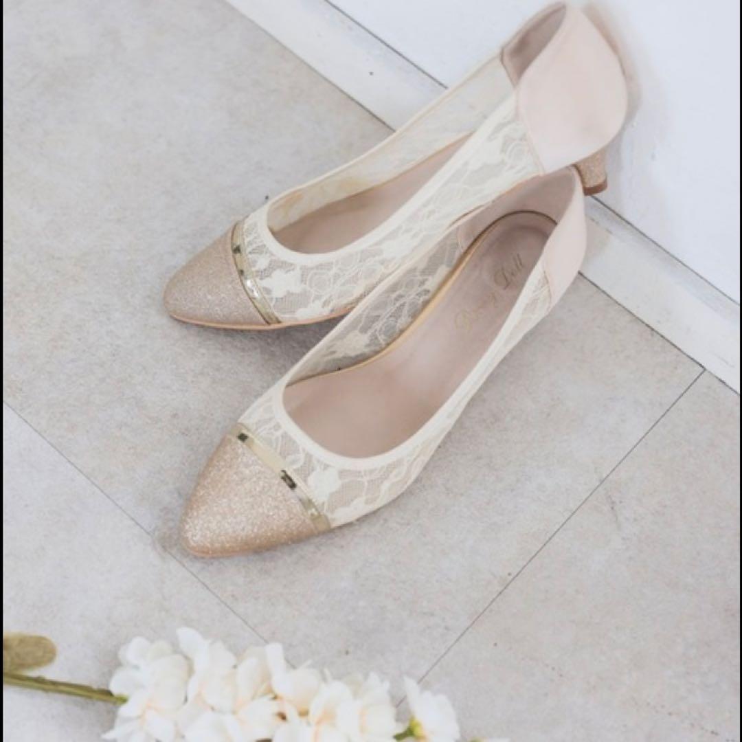 Dorry Doll ドーリードール ラメパンプス・パールハンドルバッグ セット