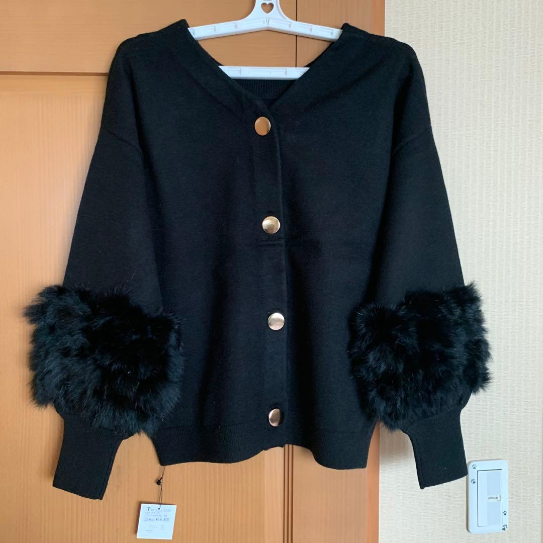 新品FENNEL ラビットファースリーブ2wayニット　ヤマダヤ