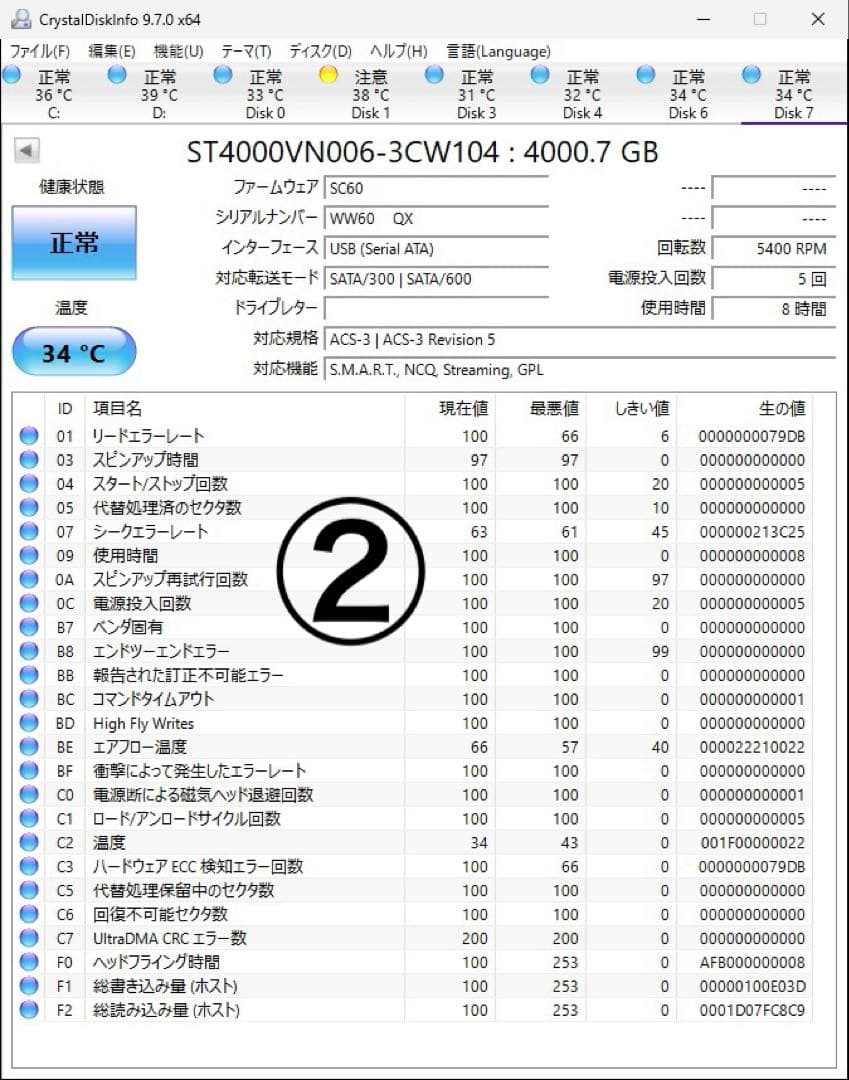 Seagate IronWolf 4TB HDD 4台セット
