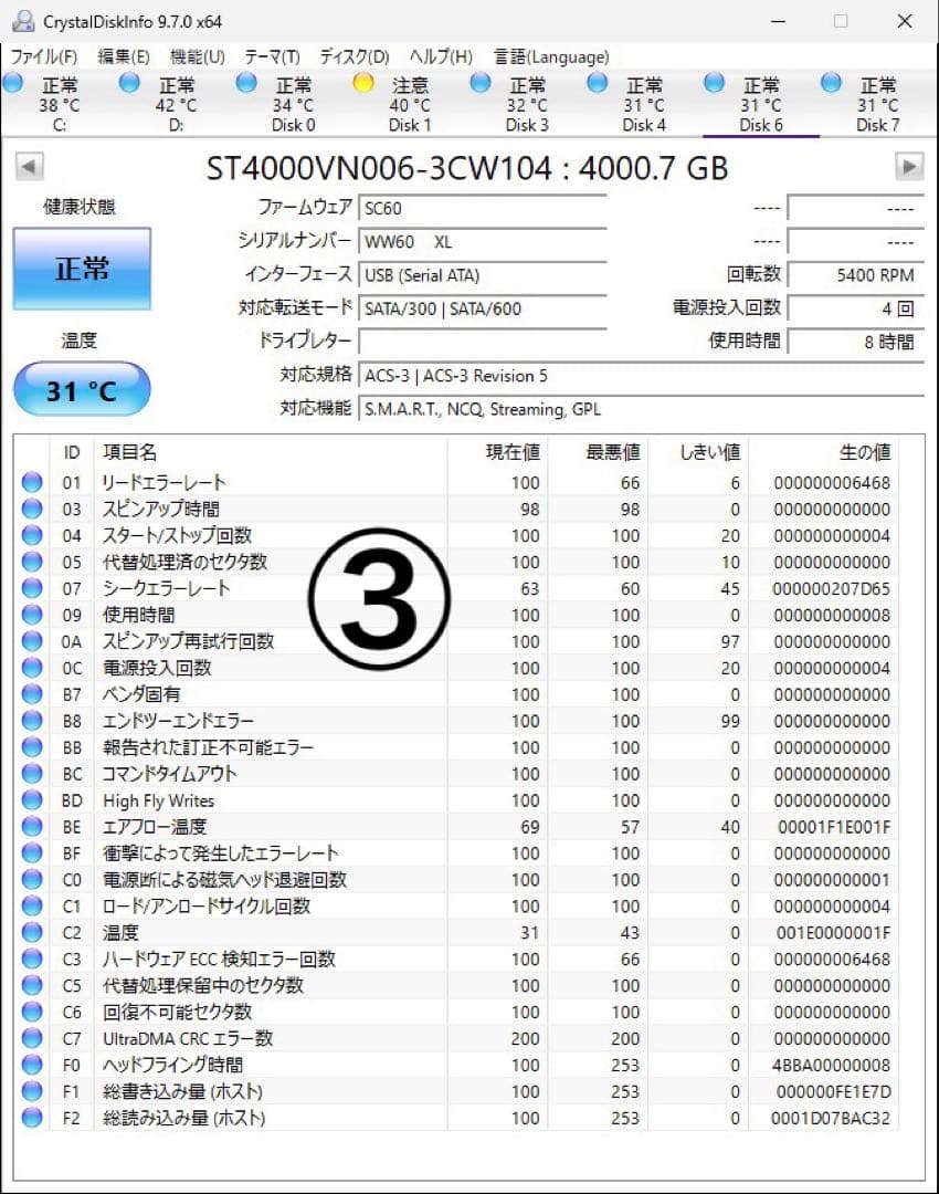 Seagate IronWolf 4TB HDD 4台セット