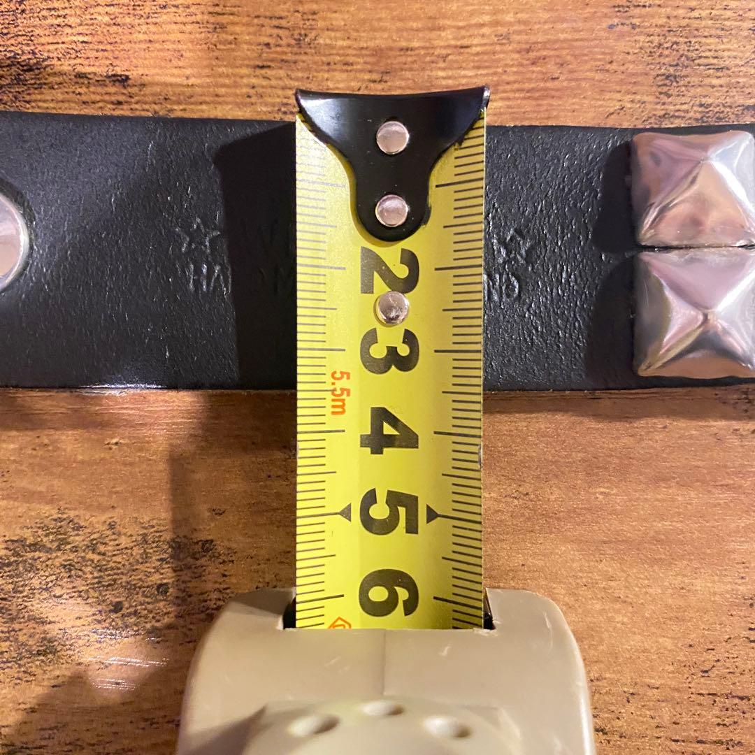 WENDY'Sウェンディーズ 2連ラージ ピラミッドスタッズ ベルト　イギリス製