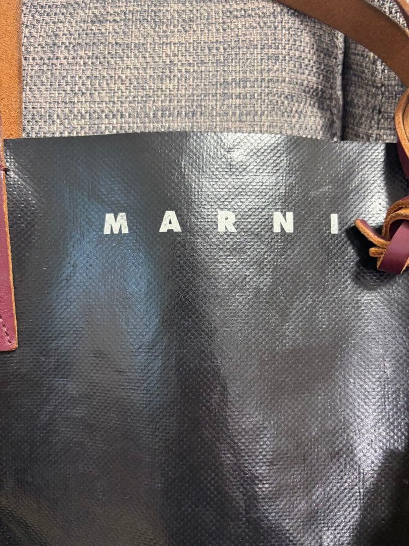 MARNI トートバッグ 黒 レザー