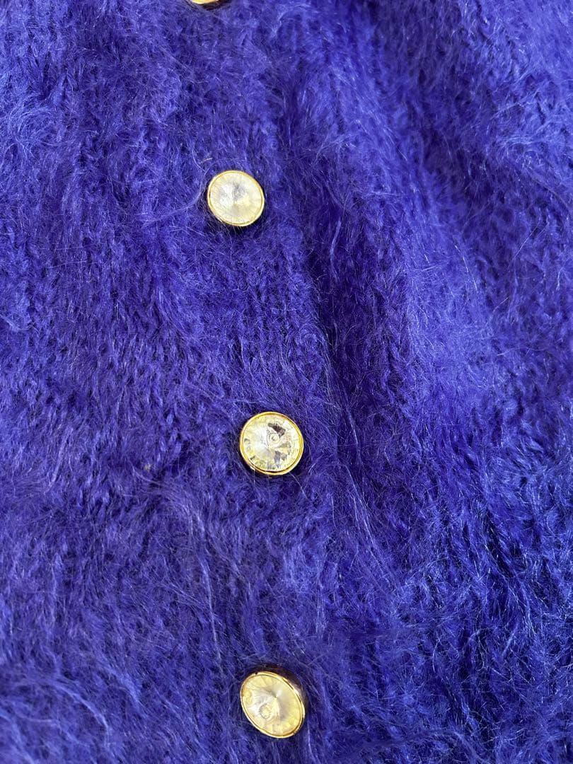 60〜70s モヘアカーディガン シャギーニット 毛足長