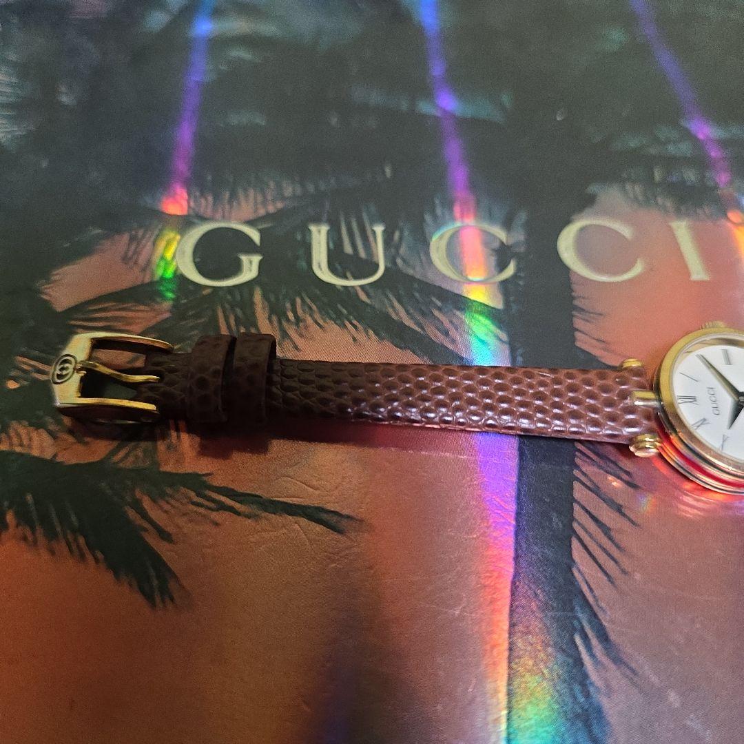 ⭐【美品レア】グッチヴィンテージシェリーラインホワイトフェイス腕時計(稼働品)