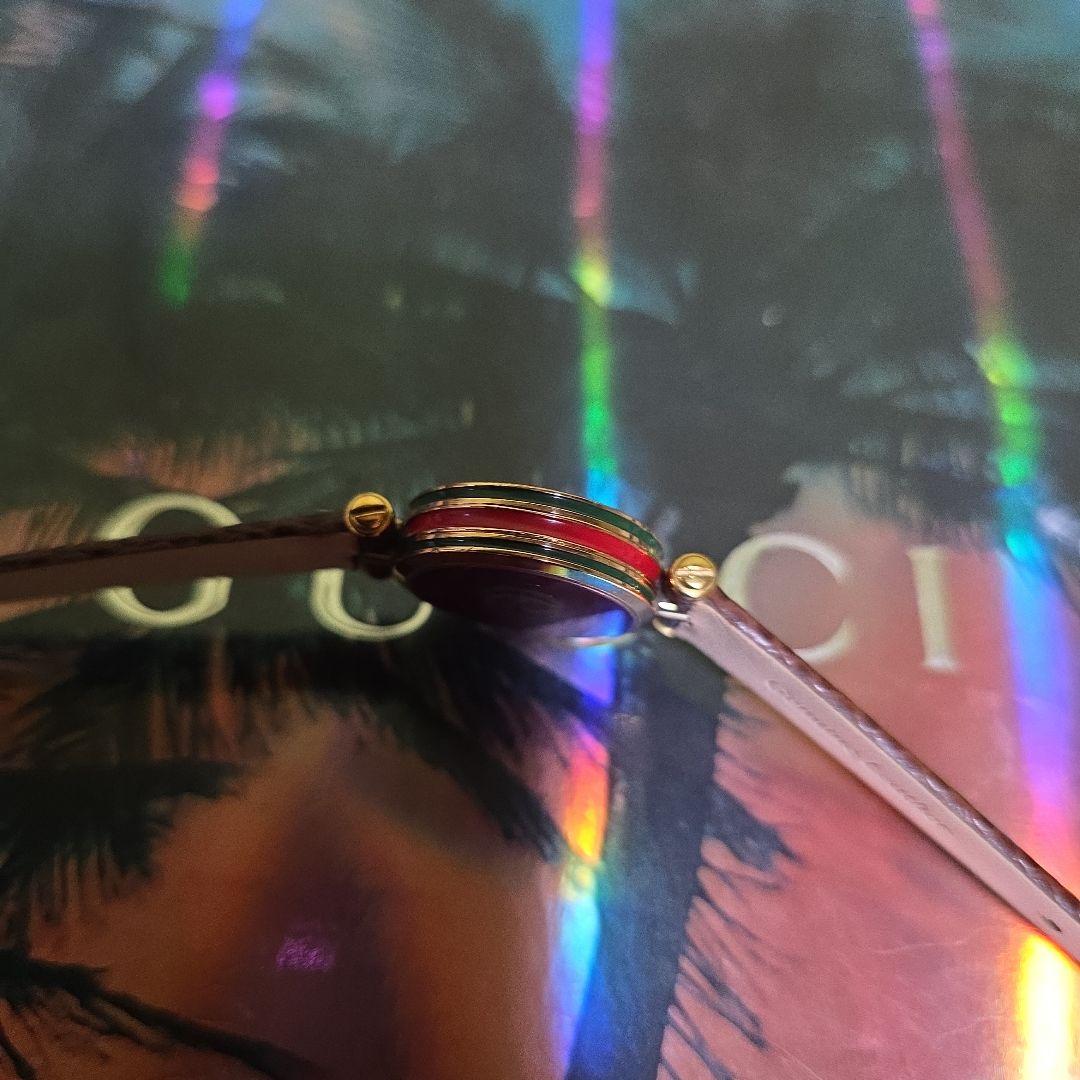 ⭐【美品レア】グッチヴィンテージシェリーラインホワイトフェイス腕時計(稼働品)