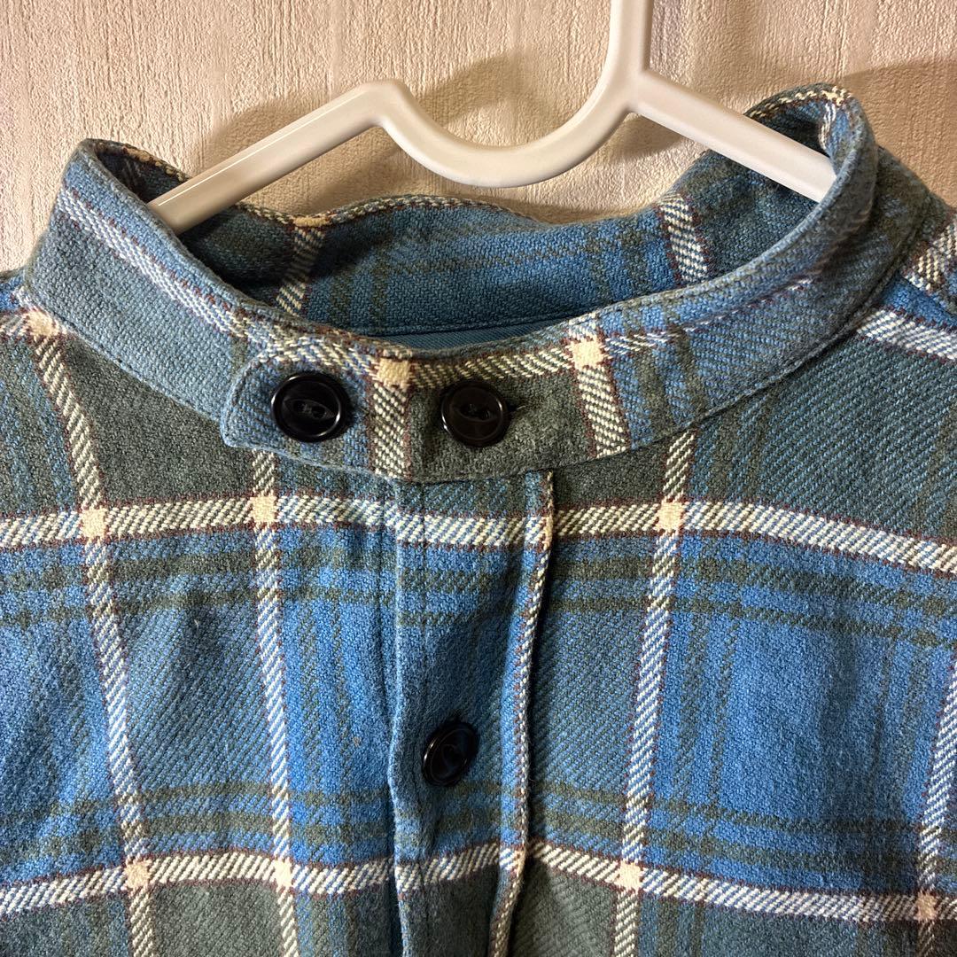 A Bathing Ape 長袖ネルシャツ 青系チェック