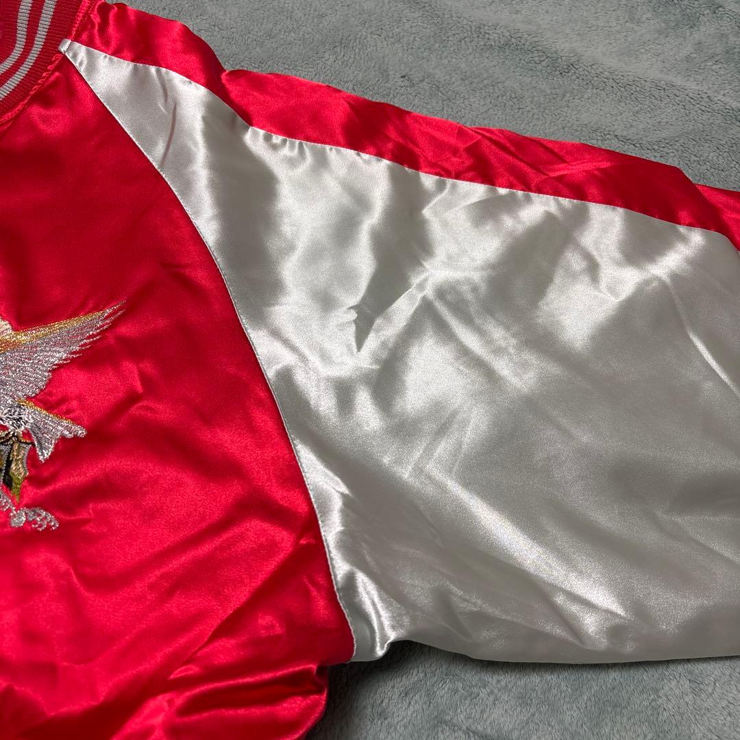 美品 Hoshihime 星姫 スカジャン 鷹 刺繍 3L 大きいサイズ