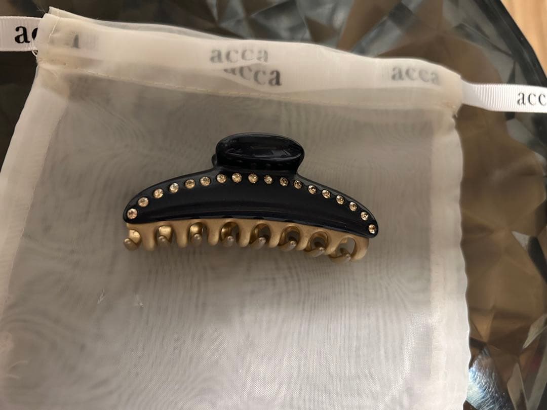 acca ヘアクリップ　ティアラクイーンM 黒