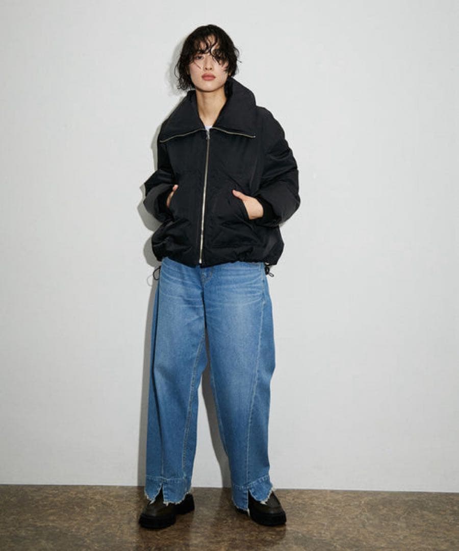 ADAM ET ROPÉ【ALLIED】ショートパファージャケット／ダウン　黒