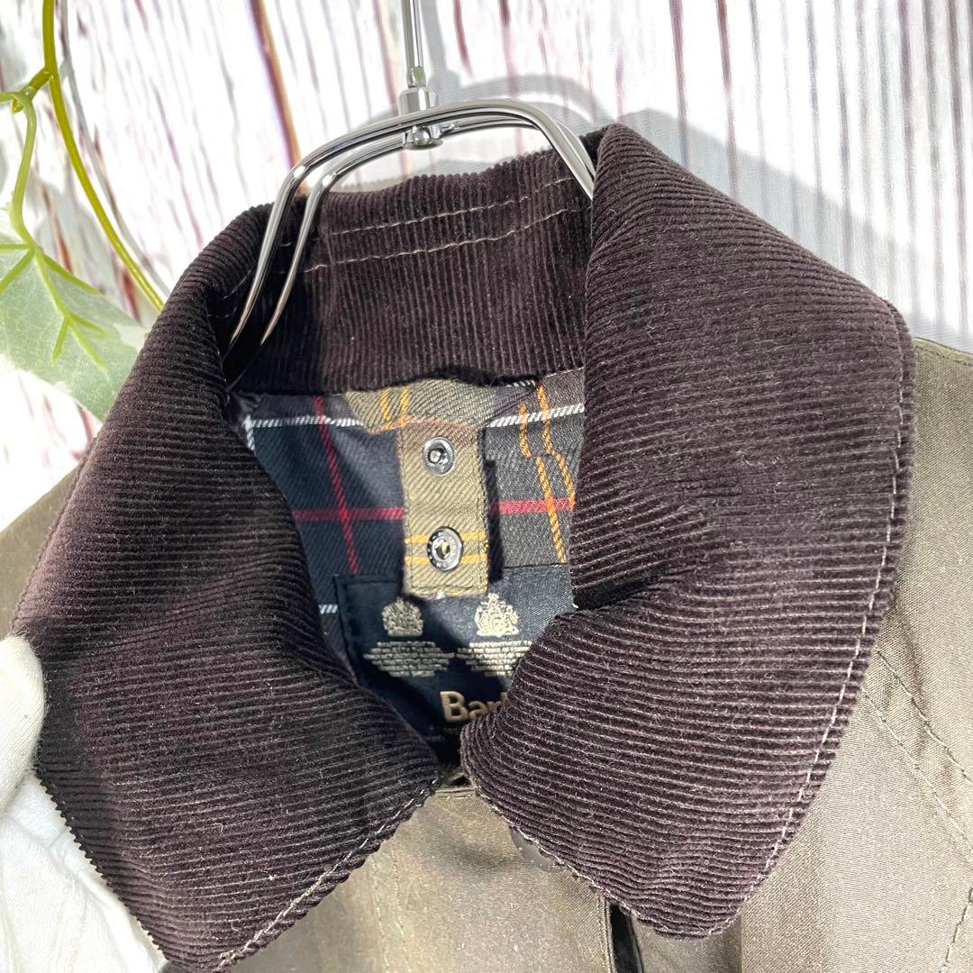 【美品】Barbour バブアー オイルドジャケット　ブルゾン　緑　英国製