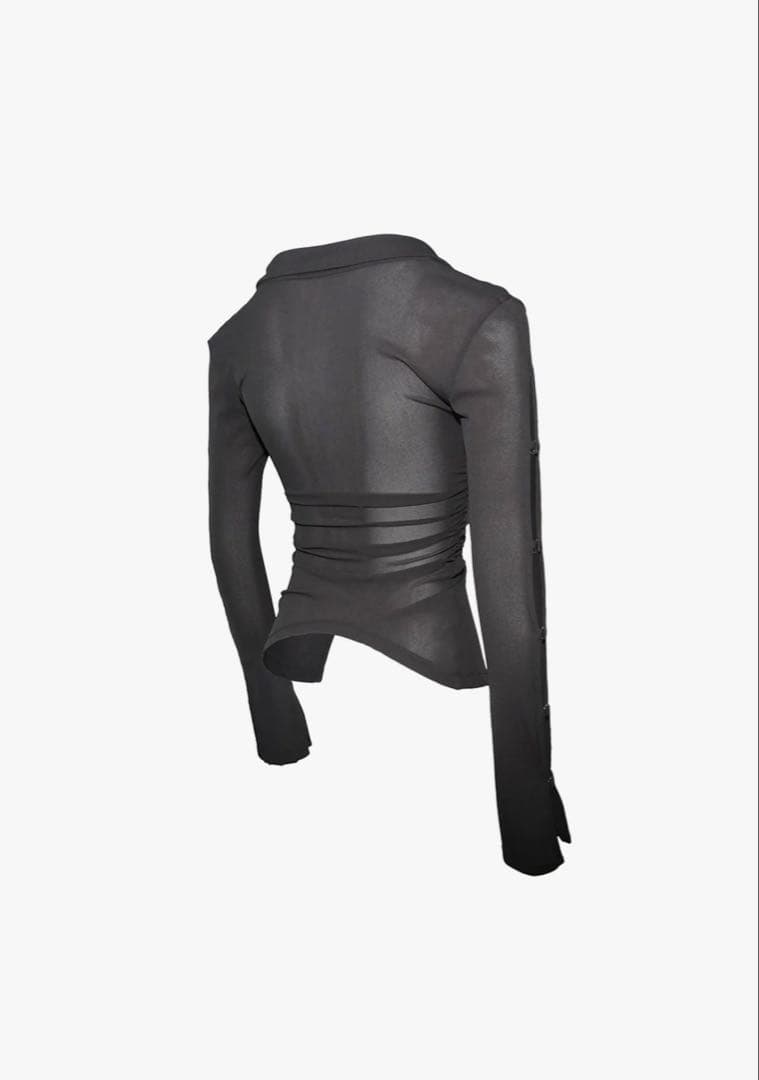 theredthread sheer hook tops グレー