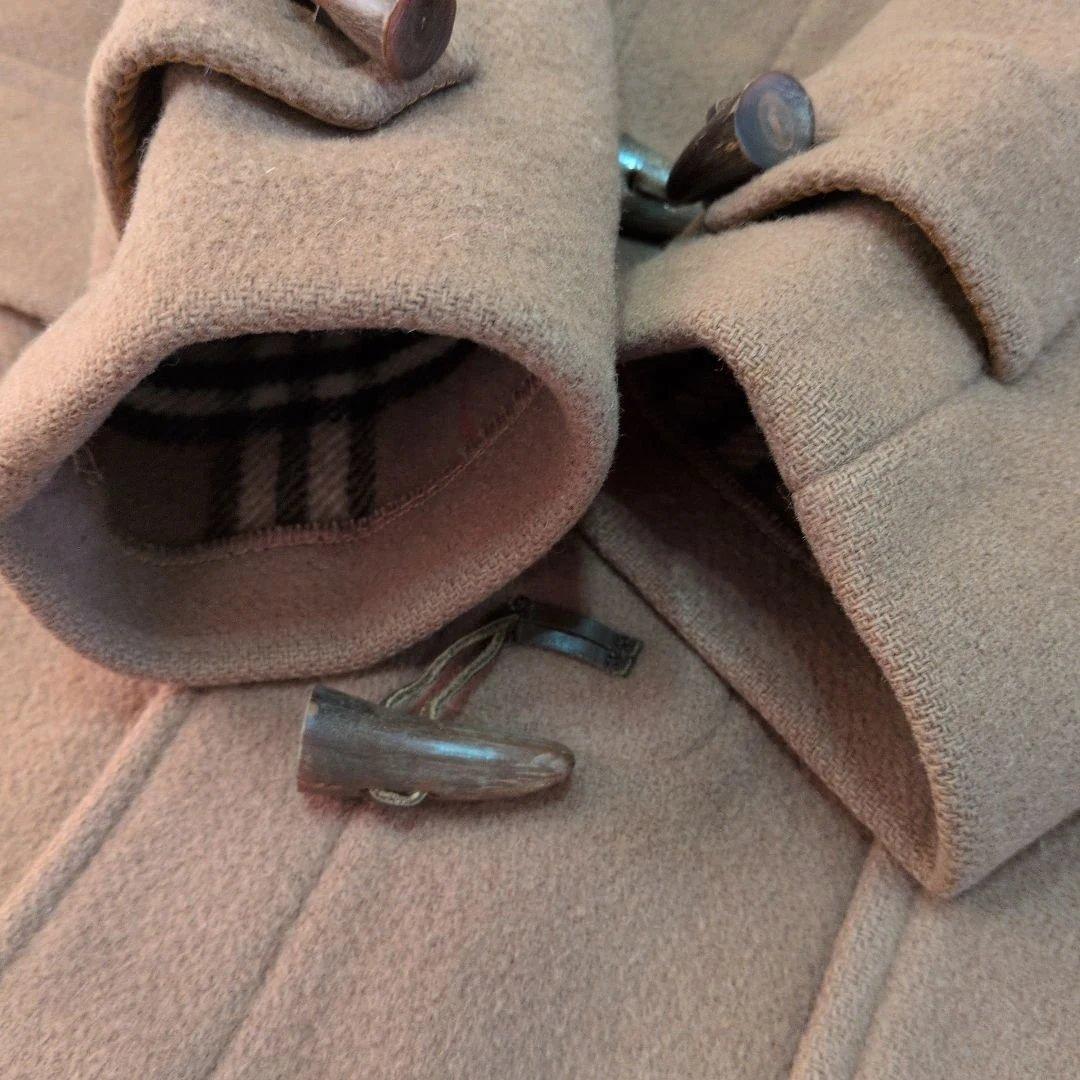 バーバリー　ノバチェック　ダッフルコート ウール キャメル　 L相当　英国製