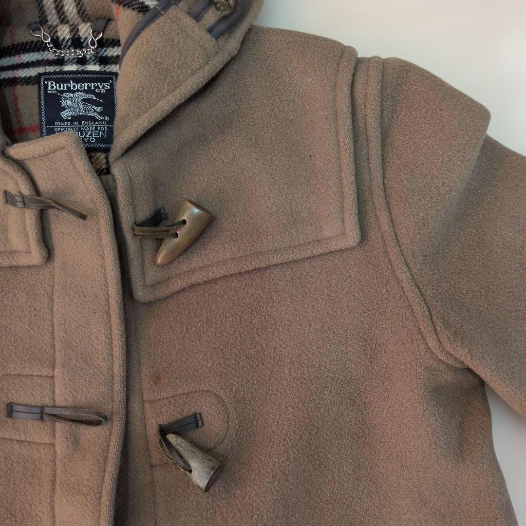 バーバリー　ノバチェック　ダッフルコート ウール キャメル　 L相当　英国製