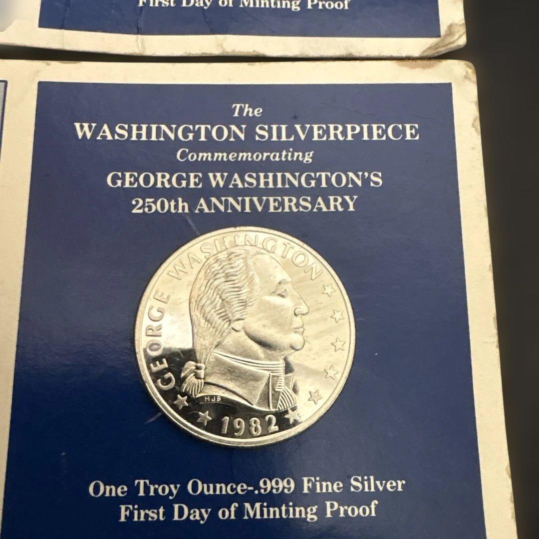 ジョージワシントン　250周年記念 ワシントンシルバーピースプルーフ1982