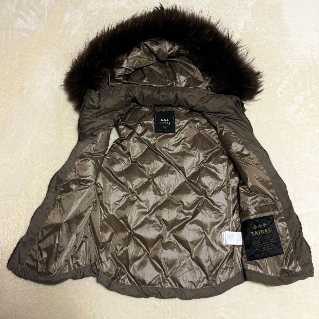 美品 タトラス DESDEMONA ダウンベスト フード ファー キルティング