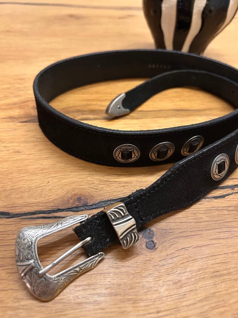 O LUTI コンチョベルト　ブラック　サイズ 85