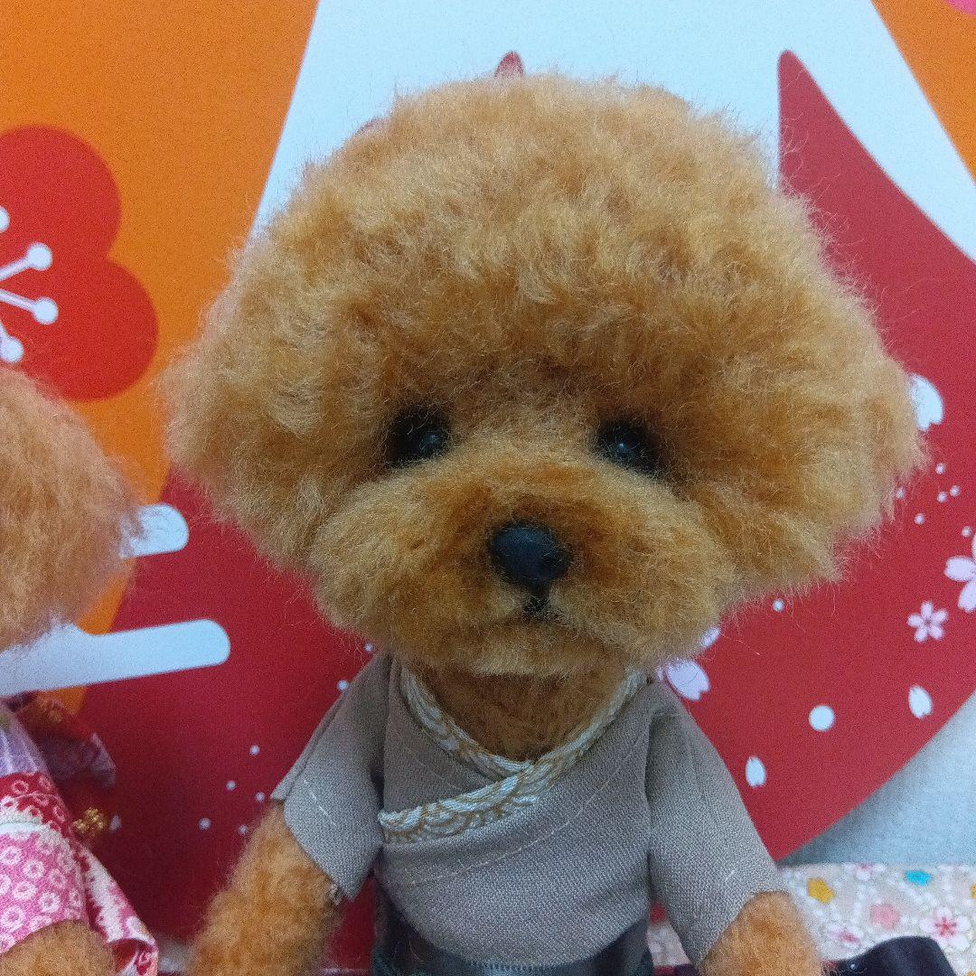 羊毛フェルト　トイプードル　お正月　momonga0401