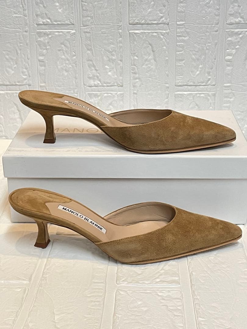 【良品】Manolo Blahnik（マノロブラニク）スエードミュール❤︎