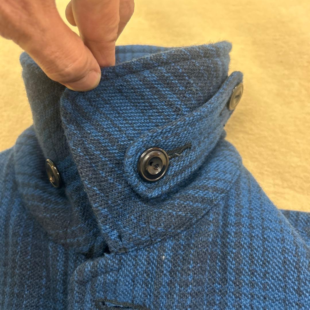 ドミンゴOMNIGODウールハンティングジャケット 4 青✖︎黒チェック美USED