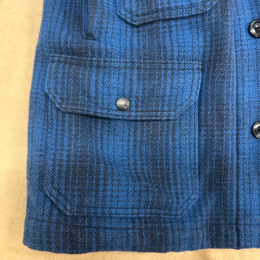 ドミンゴOMNIGODウールハンティングジャケット 4 青✖︎黒チェック美USED