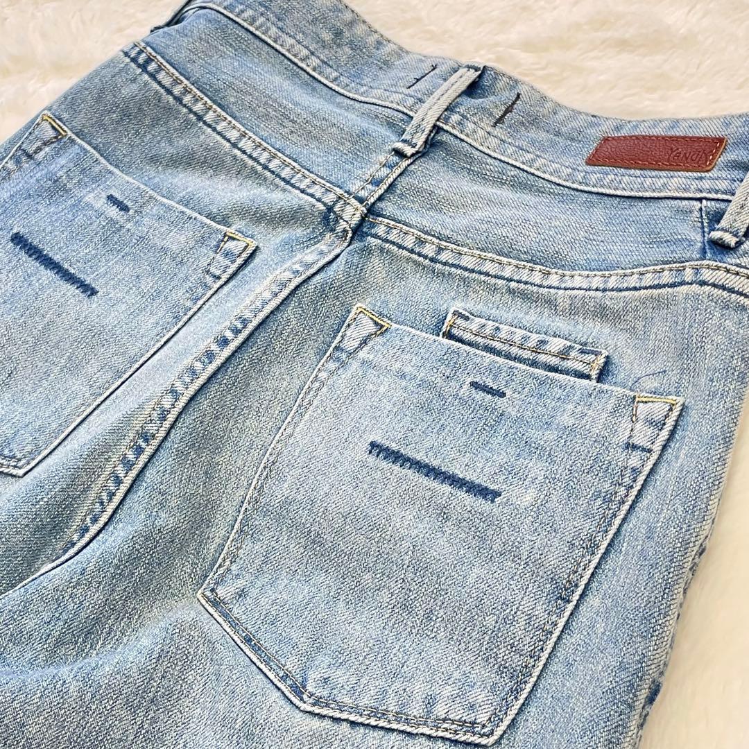 【美品】ヤヌーク ボーイズストレートLea 57111231 サイズ23