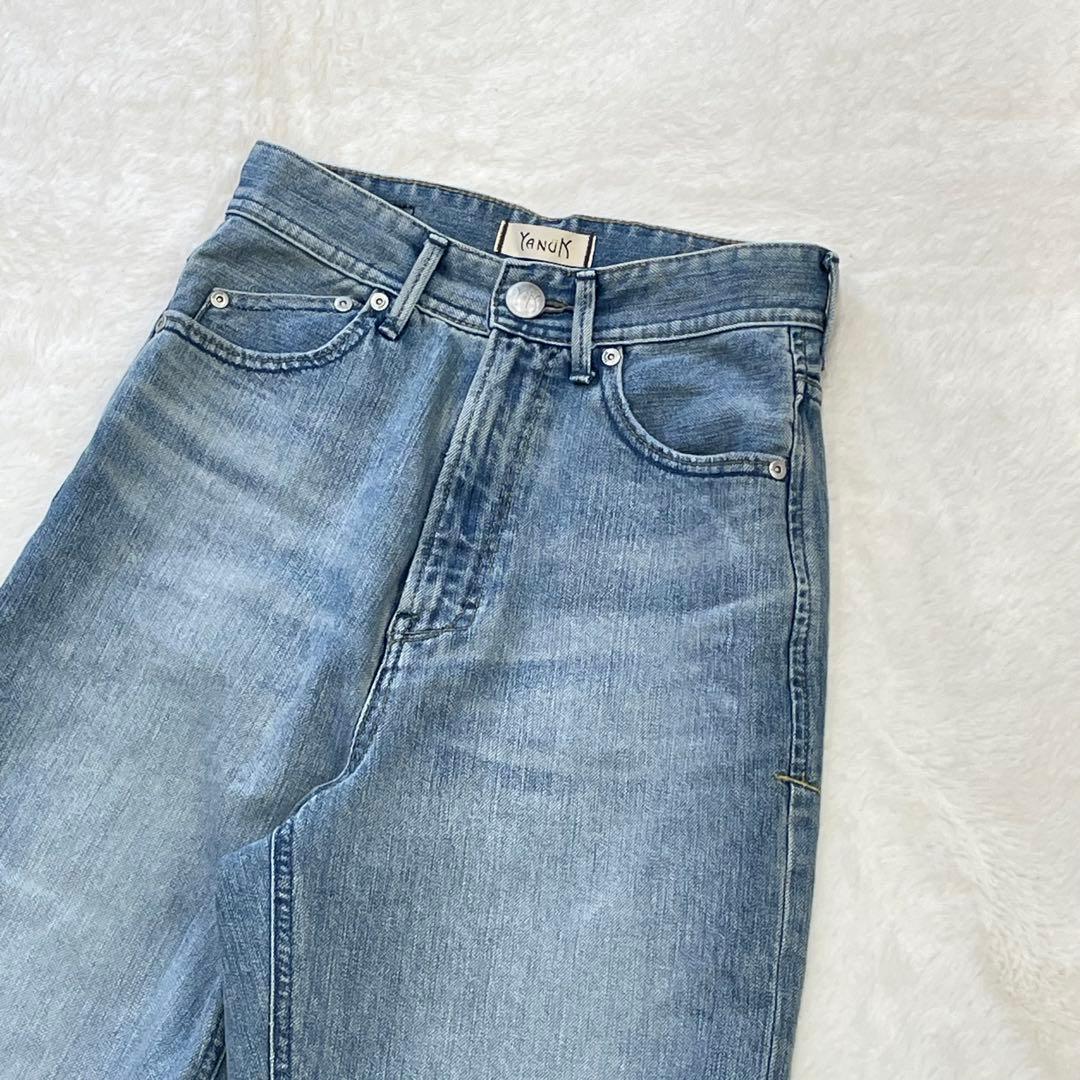 【美品】ヤヌーク ボーイズストレートLea 57111231 サイズ23