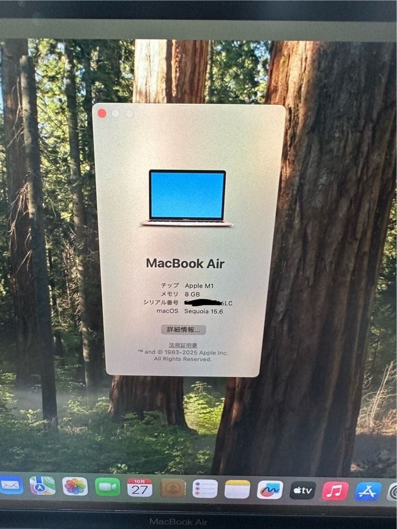 美品Apple MacBook Air M1 13.3インチ ゴールド